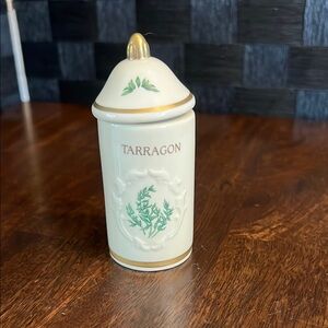 1992 Lenox Spice Garden Porcelain Spice Jar Tarragon